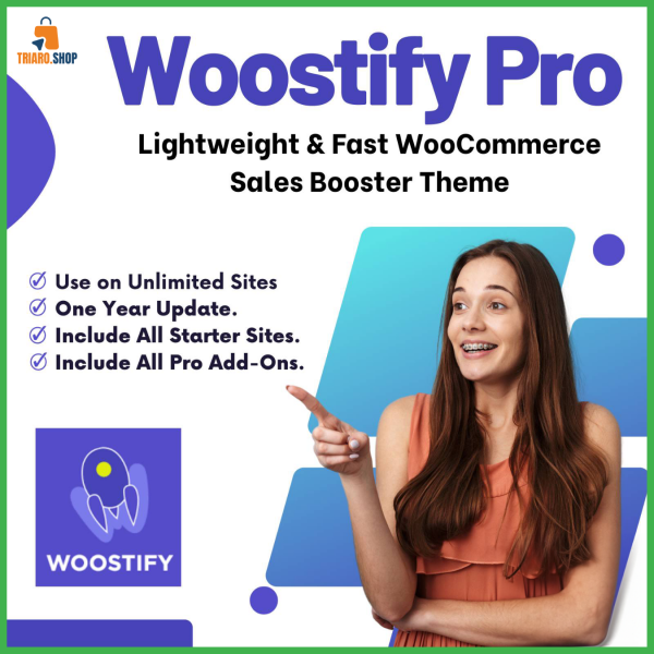 Woostify Pro – Lightweight & Fast WooCommerce Sales Booster Theme